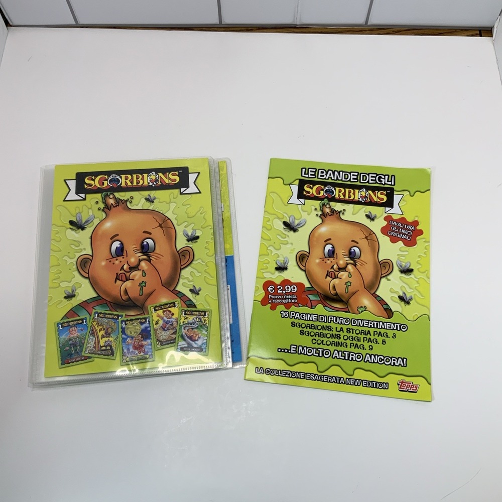 2018 ITALY SGORBIONS BOOK + Card Album + 42 Cards, Garbage Pail Kids GPK